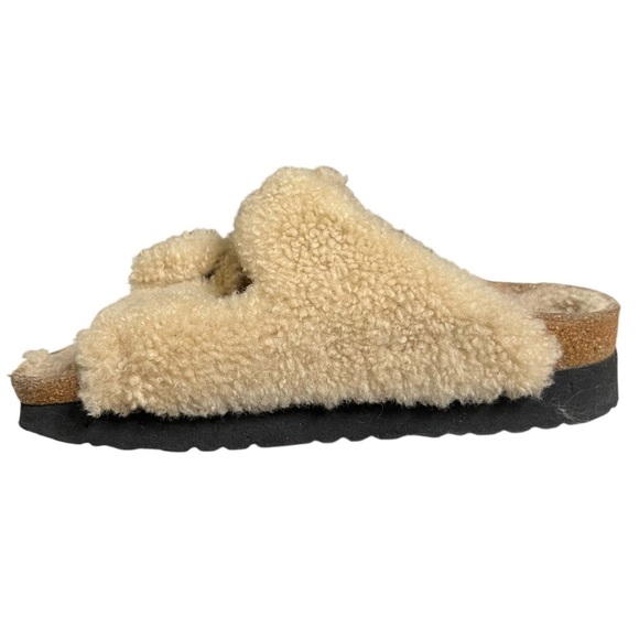 Birkenstock Papillo Arizona Big Buckle Teddy Bear Shearling Sandals Size EU 38 - Picture 2 of 9